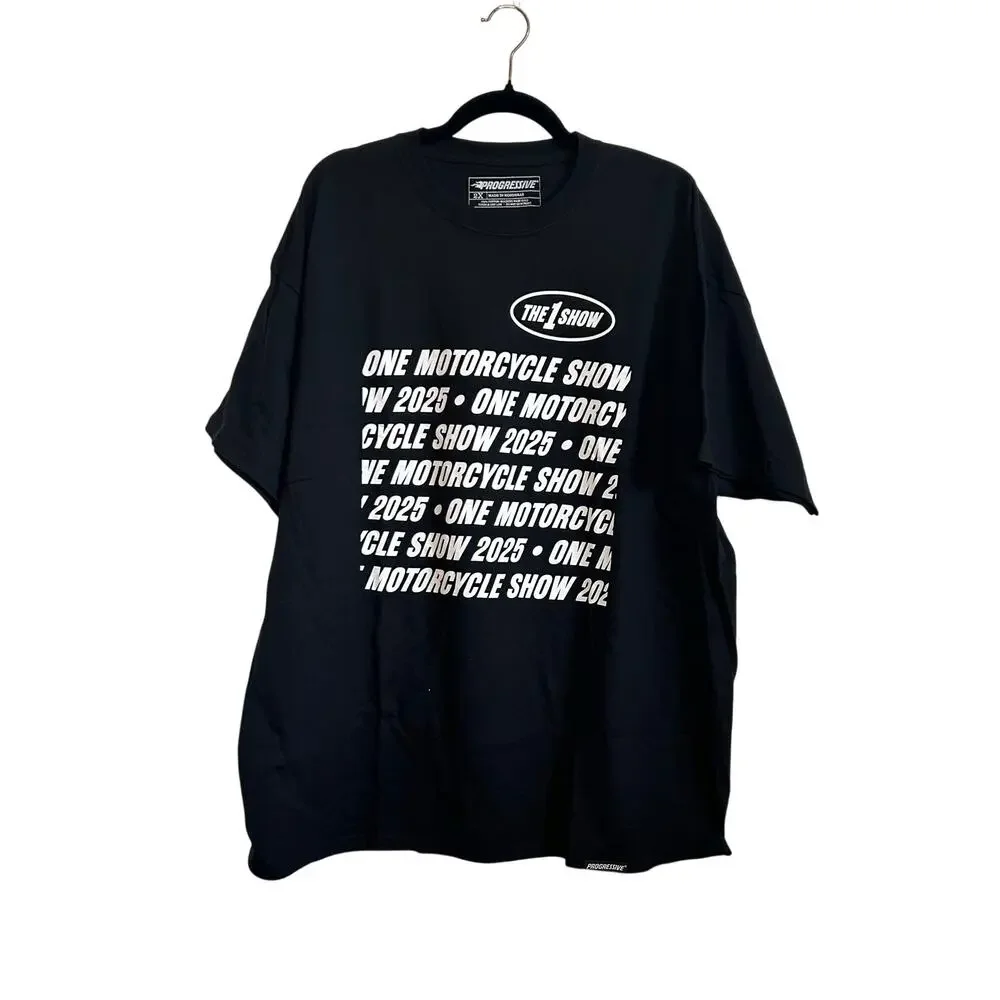 Progressive One Moto Show L/S Tee Black 2XL Biker Streetwear Grunge Casual